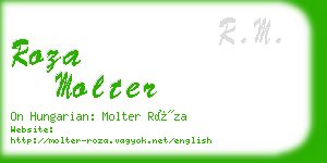 roza molter business card